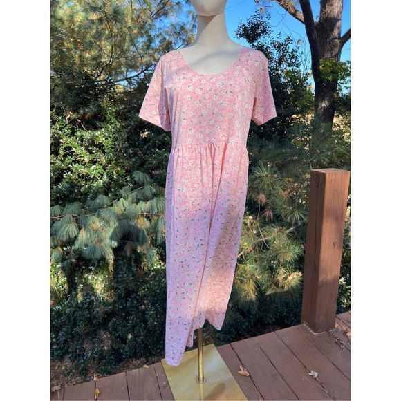 Vintage Pink Flower Dress - Picture 1 of 5
